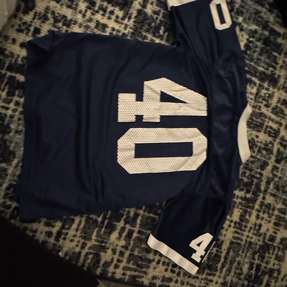 Blue and White Sports Jersey